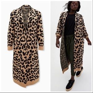 Leopard Print Long Sweater/Jacket 🐆